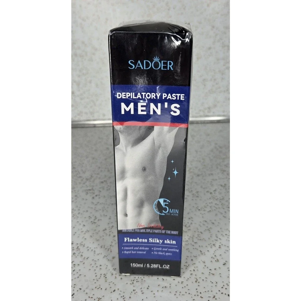 Sadoer Men's Hair Removal Paste Easy & Painless Depilatory Cream 5.28 Fl Oz New